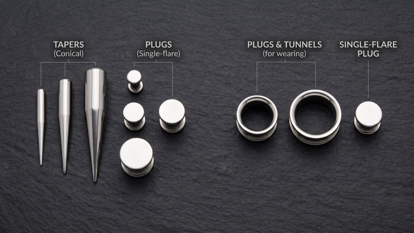 Tapers vs Plugs: What to Use When Stretching