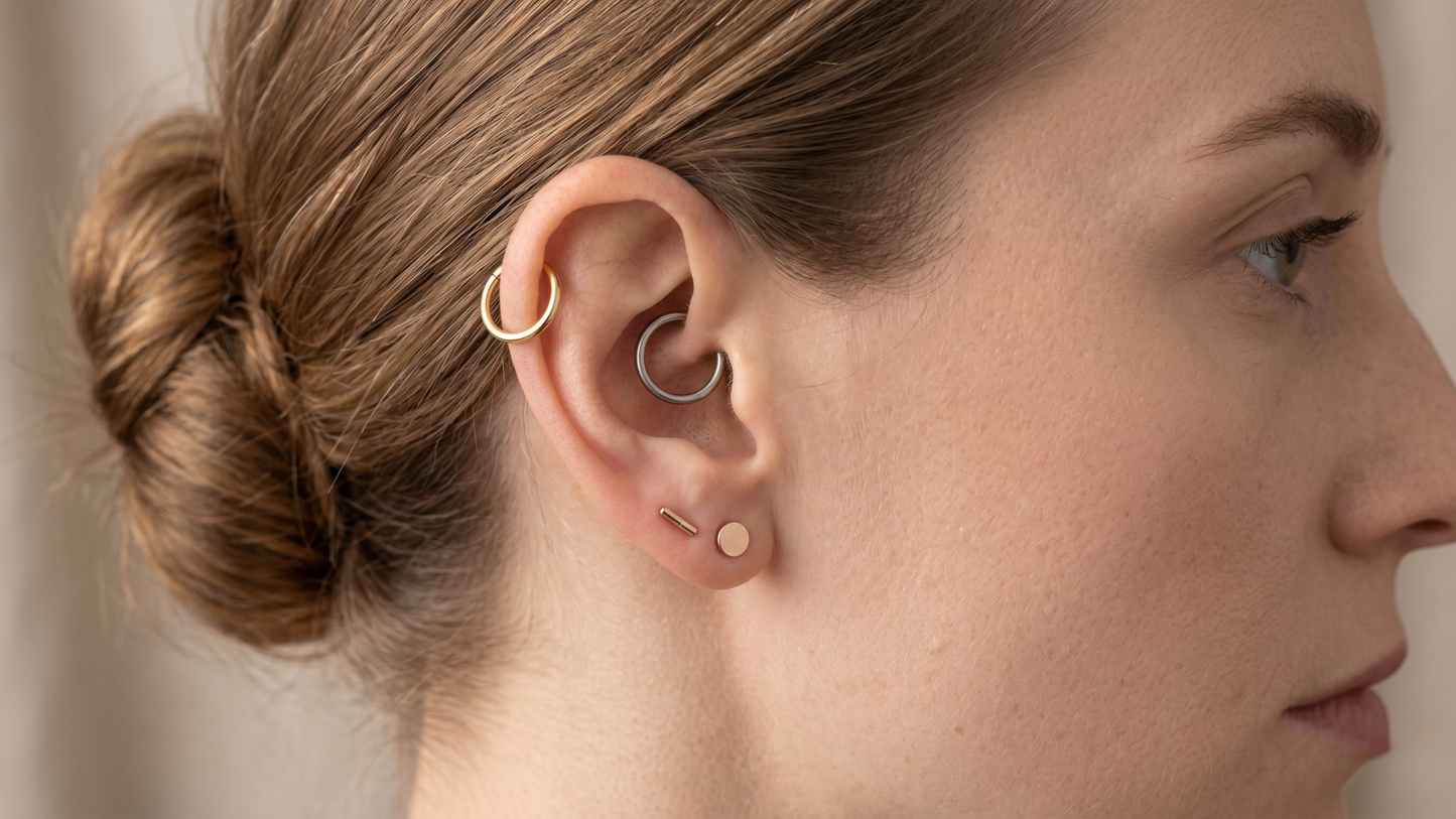 Mixing Metals in Ear Curation: Gold, Silver and Rose Done Right
