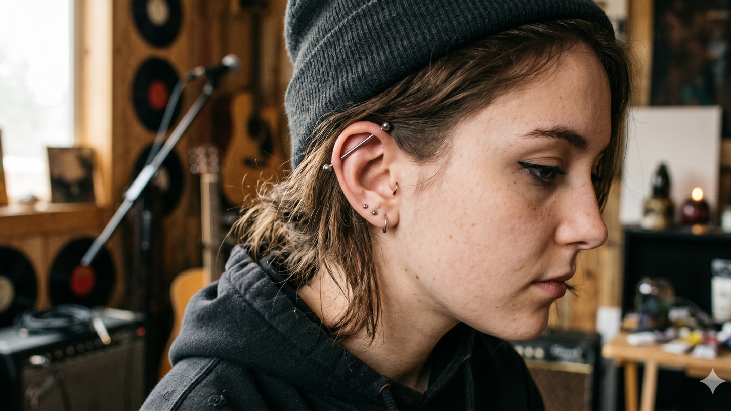 Industrial Piercing: History, Meaning and Punk Origins
