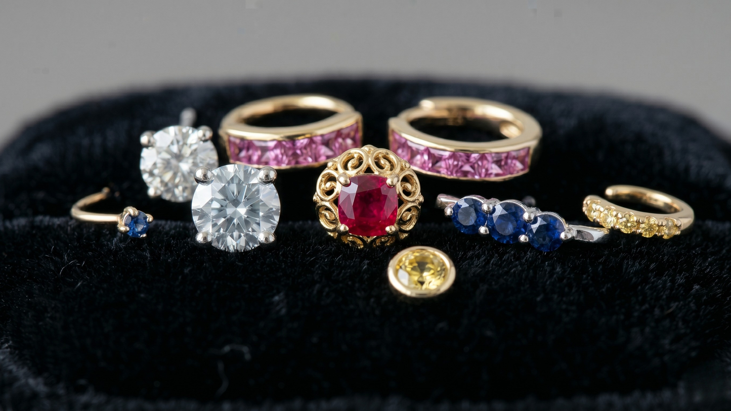 Sapphire and Ruby in Piercing Jewellery: Corundum Durability and Colour