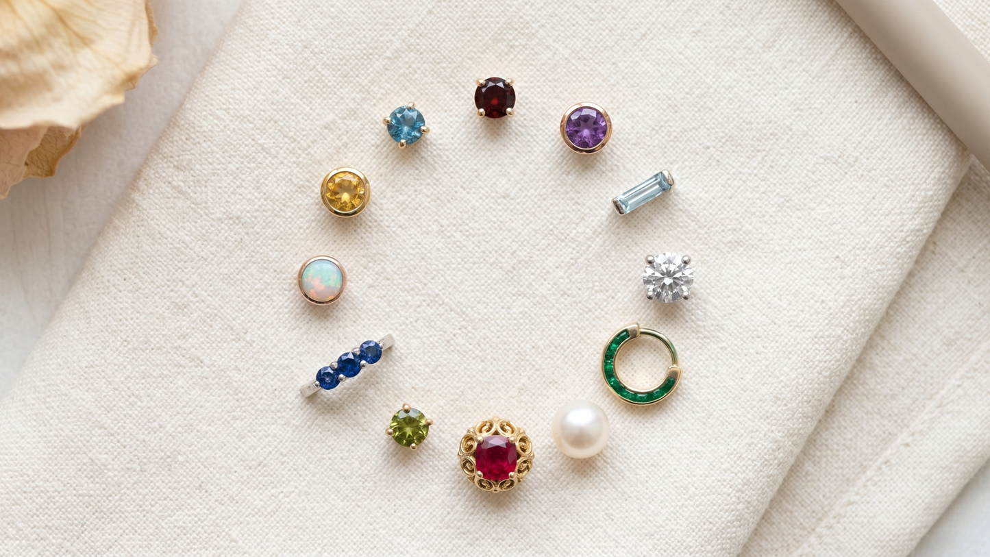 Birthstone Piercings: A Complete Month-by-Month Guide