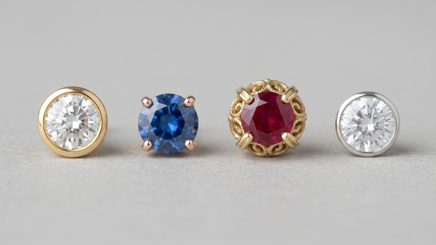 Bezel vs Claw vs Prong Settings: Security and Aesthetics in Piercing Gemstones