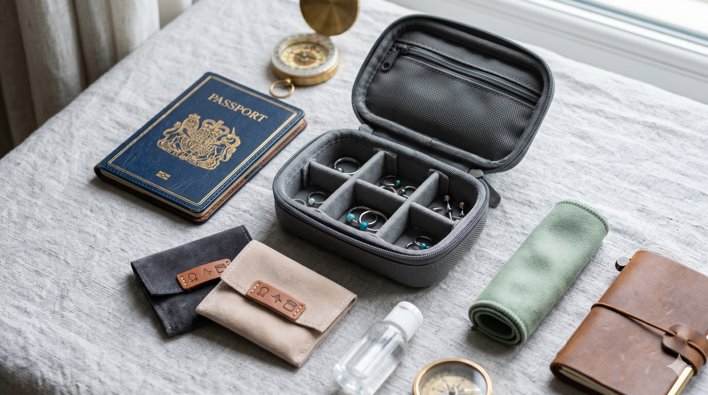  travel piercing jewellery kit: a compact zip-up jewellery case
