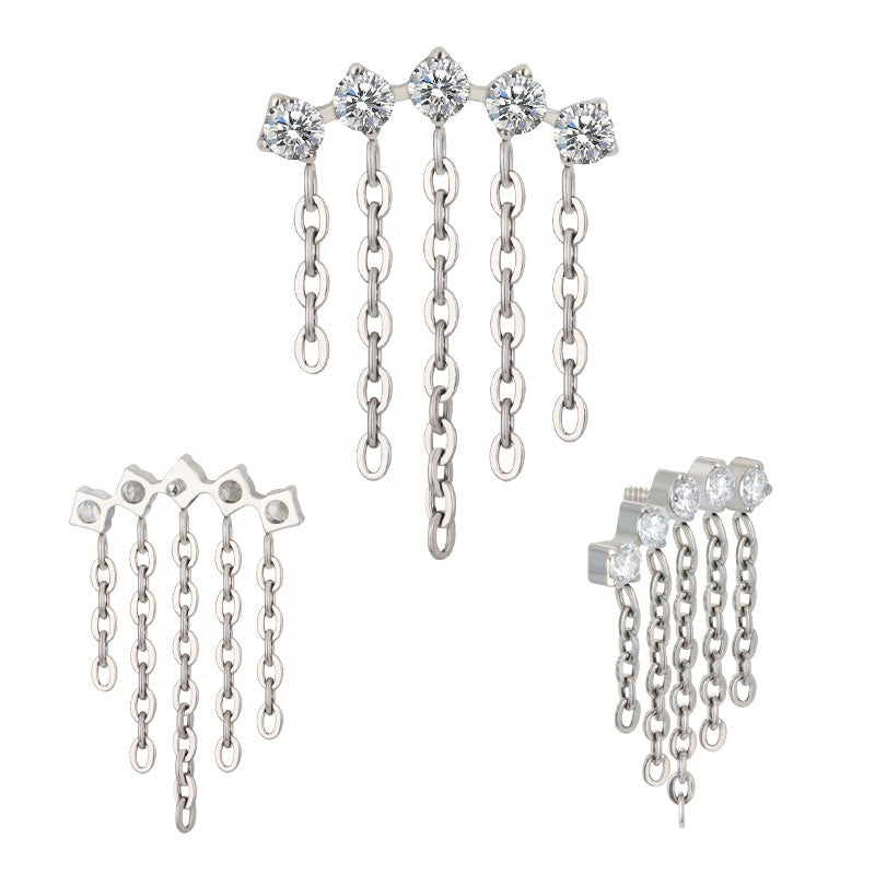 Topo Curva de Zircónias e Correntes Interna Titânio ASTM