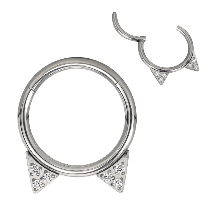 Argola Orelhas de Gato Clicker Titânio ASTM