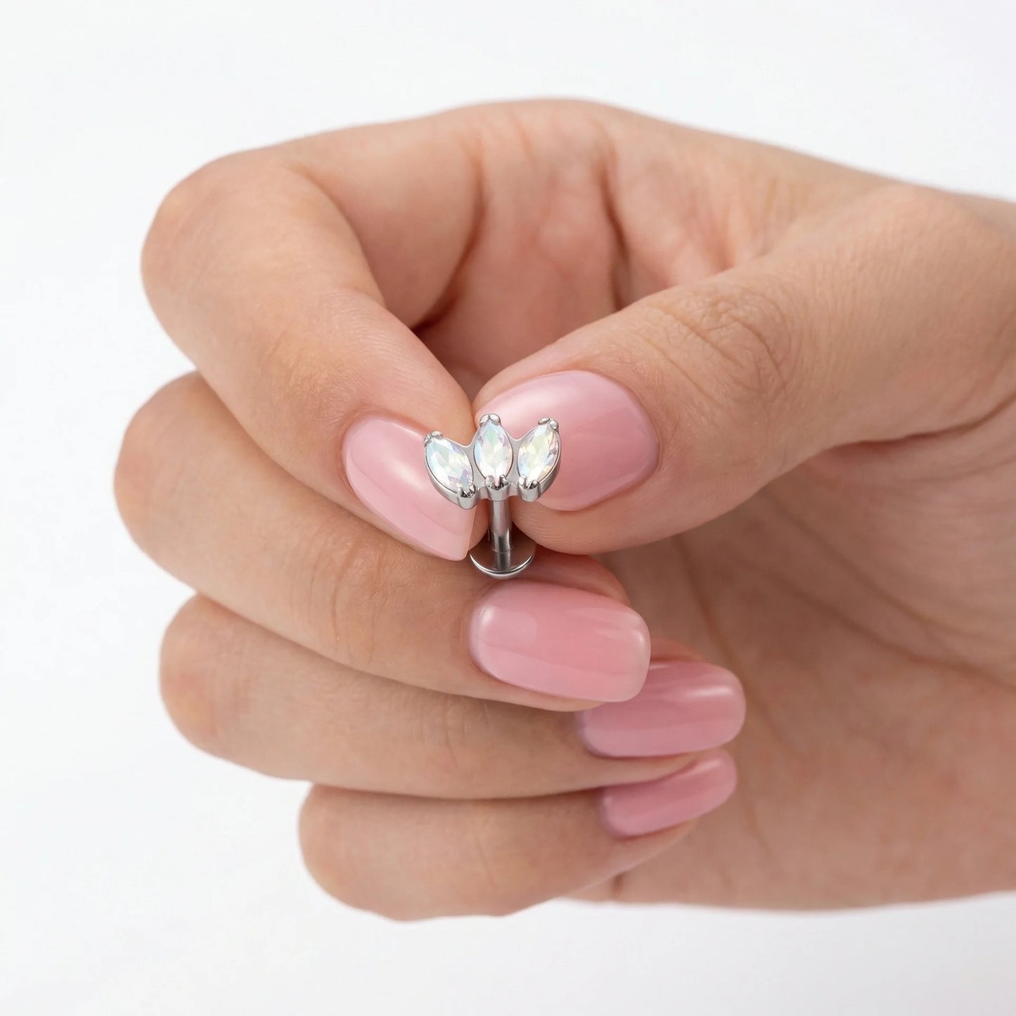 
                  
                    Labret 3 Zircónias aurora boreal Marquise
                  
                