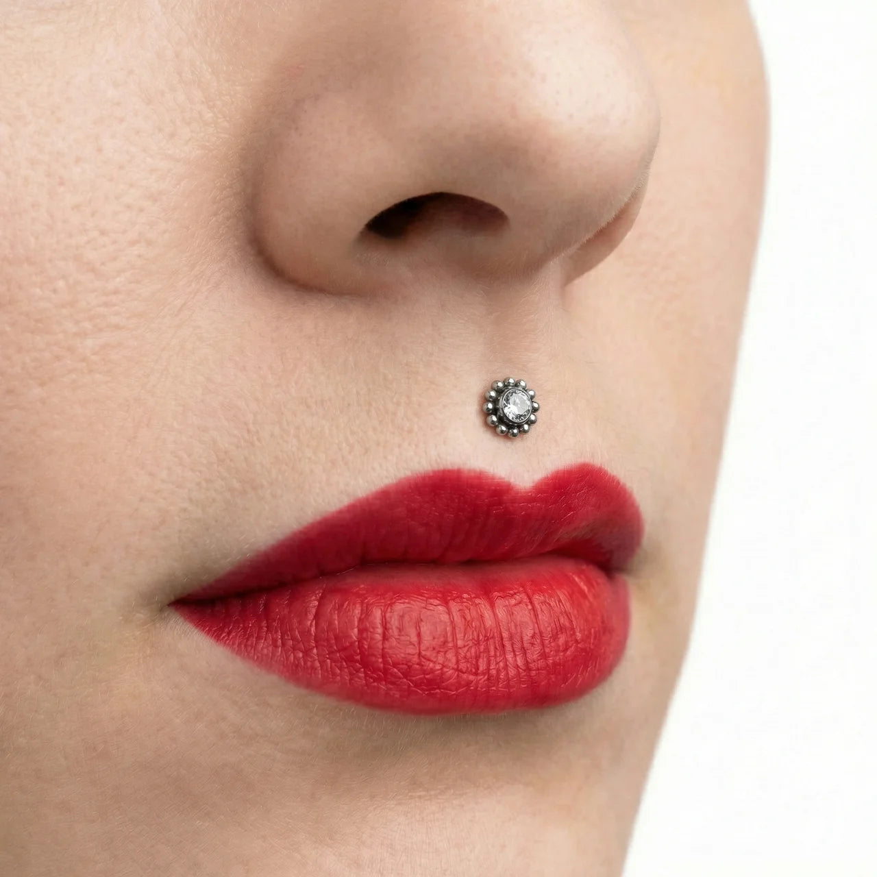 Labret Floral c/ Zircónia 