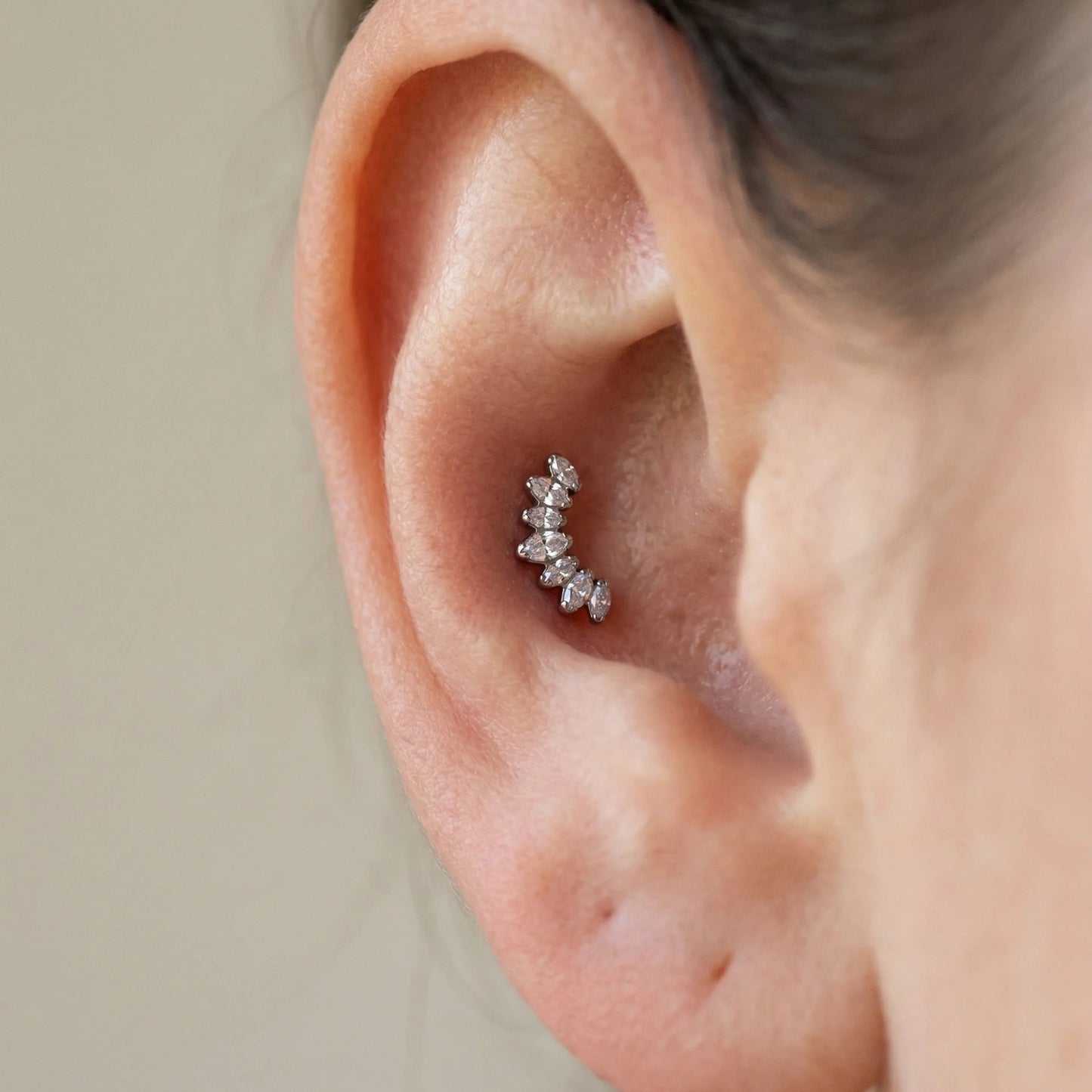 Labret com Zircónias Marquise