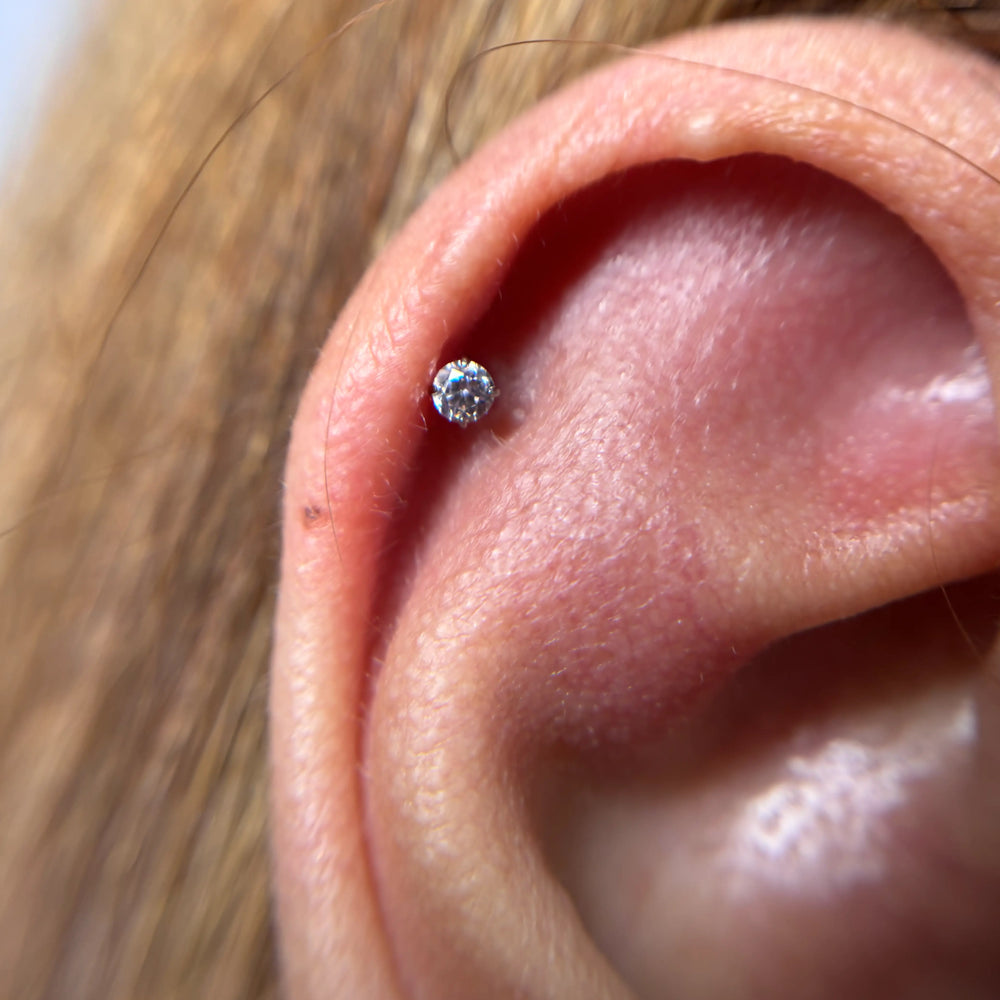 Labret com Zircónia Cravejada – Rosca Interna Titânio Piercepective