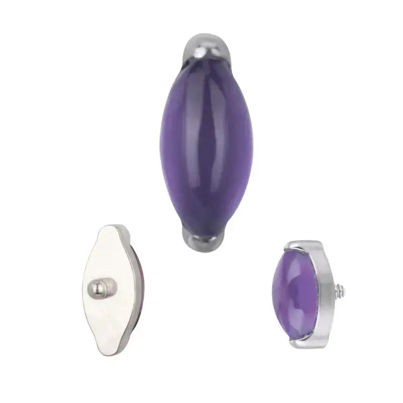 
                  
                    Topo Pedra Marquise Rosca Interna Titânio ASTM Piercepective
                  
                