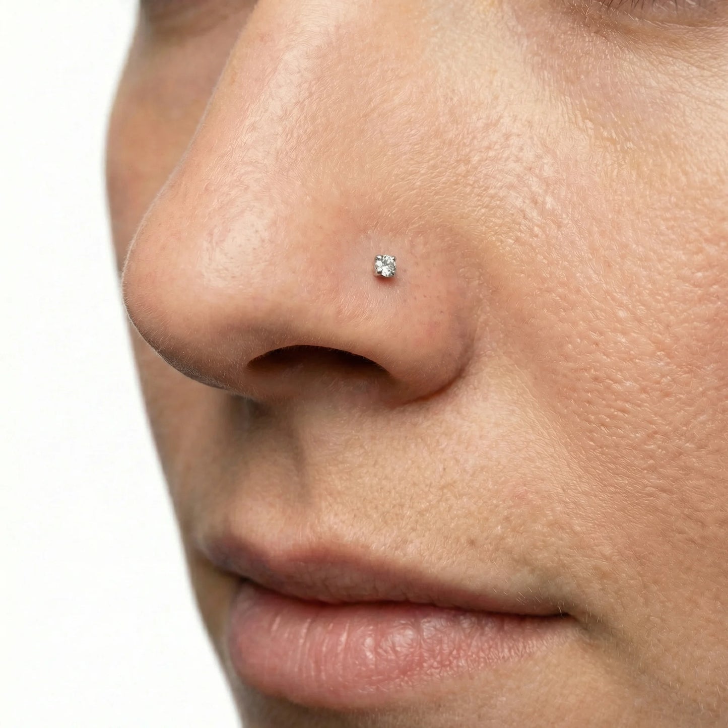 Topo Zircónia Cravejada branca