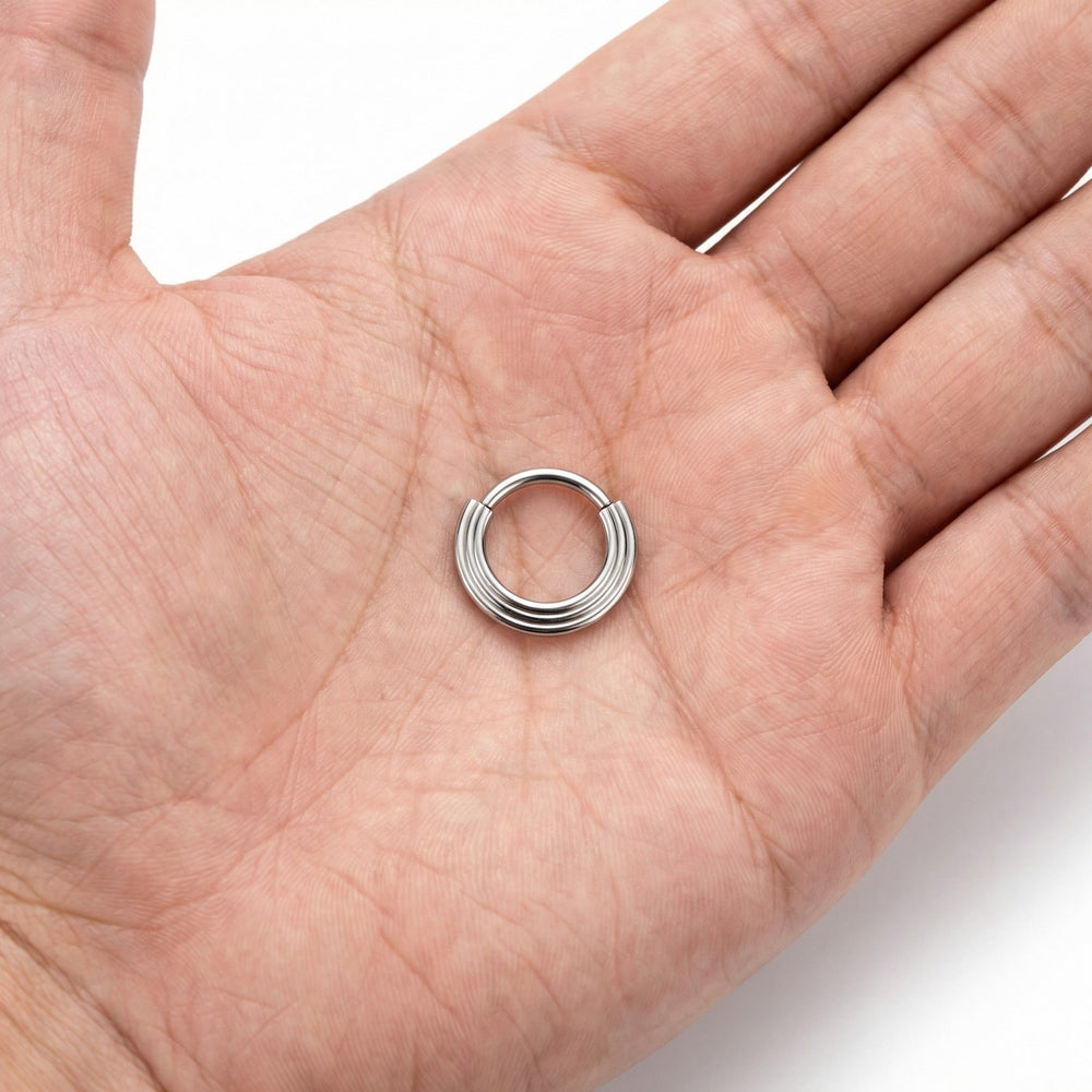 Three-Layer Hoop Clicker - Titanium ASTM – Piercepective