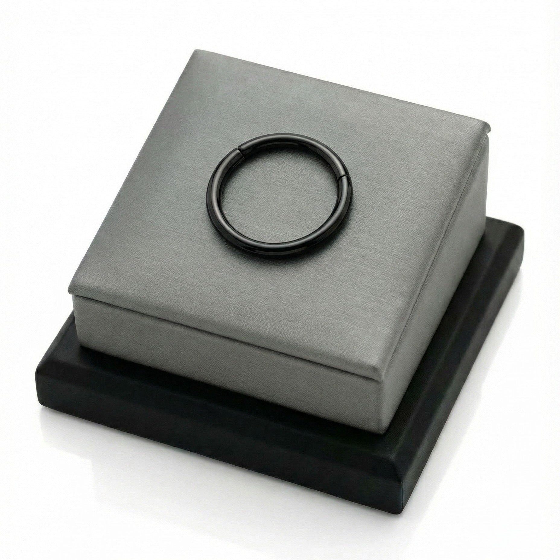 Basic Hoop Clicker Titanium PVD Black Jewelry Piercepective