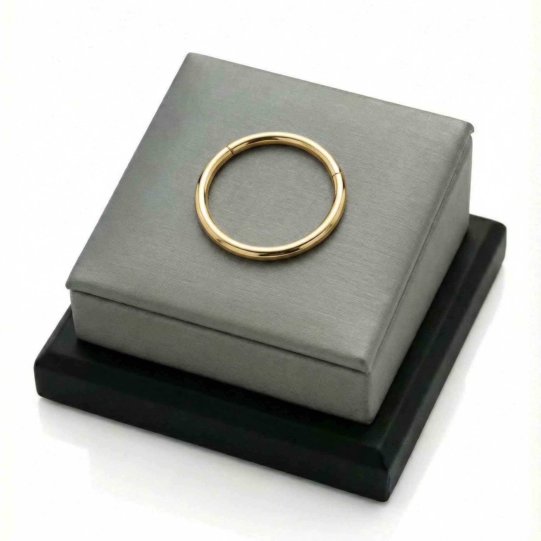 Basic Hoop Clicker Titanium Gold PVD Jewelry Piercepective