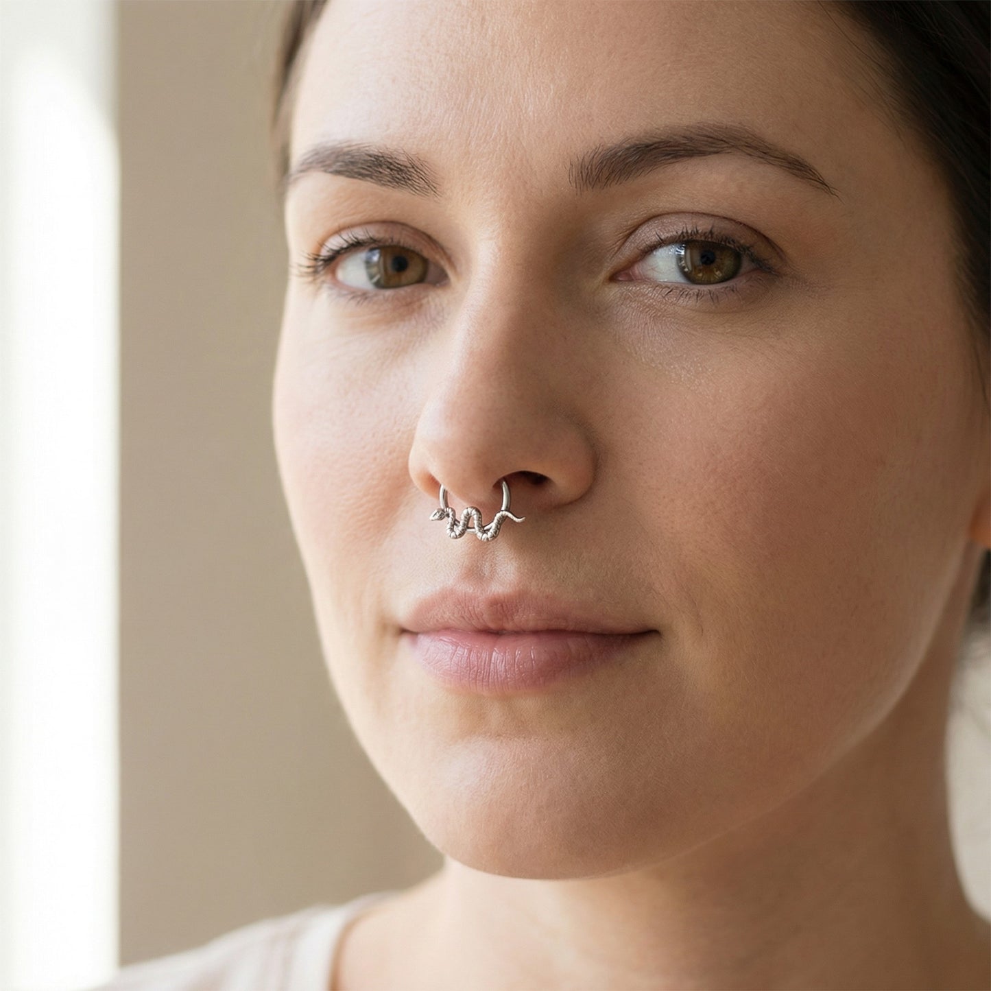 argola cobra em titanio