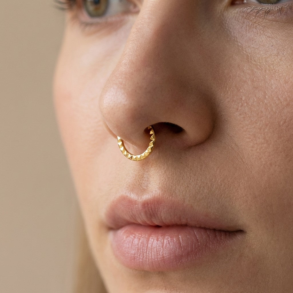 argola texturada gold