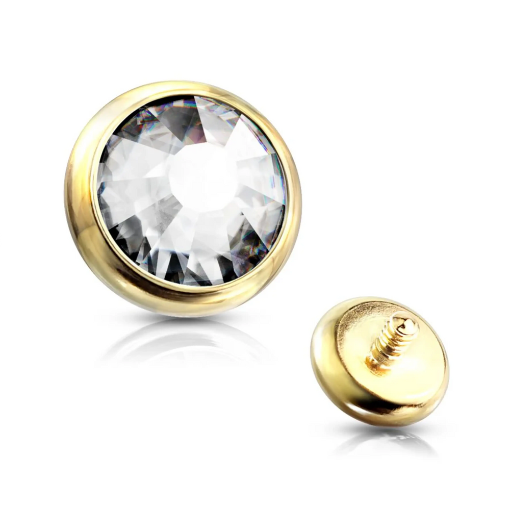 Topo Zircónia c/ Base Rosca Interna Titânio ASTM Gold Piercepective