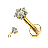 Ideal para tragus, helix, flat, lóbulo e narina Possui rosca interna que garante segurança e conforto na aplicação.
