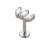 
                  
                    Labret 3 Zircónias Marquise Curva Rosca Interna Titânio ASTM
                  
                