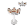 
                  
                    Labret 3 Zircónias Marquise Curva Rosca Interna Titânio ASTM
                  
                