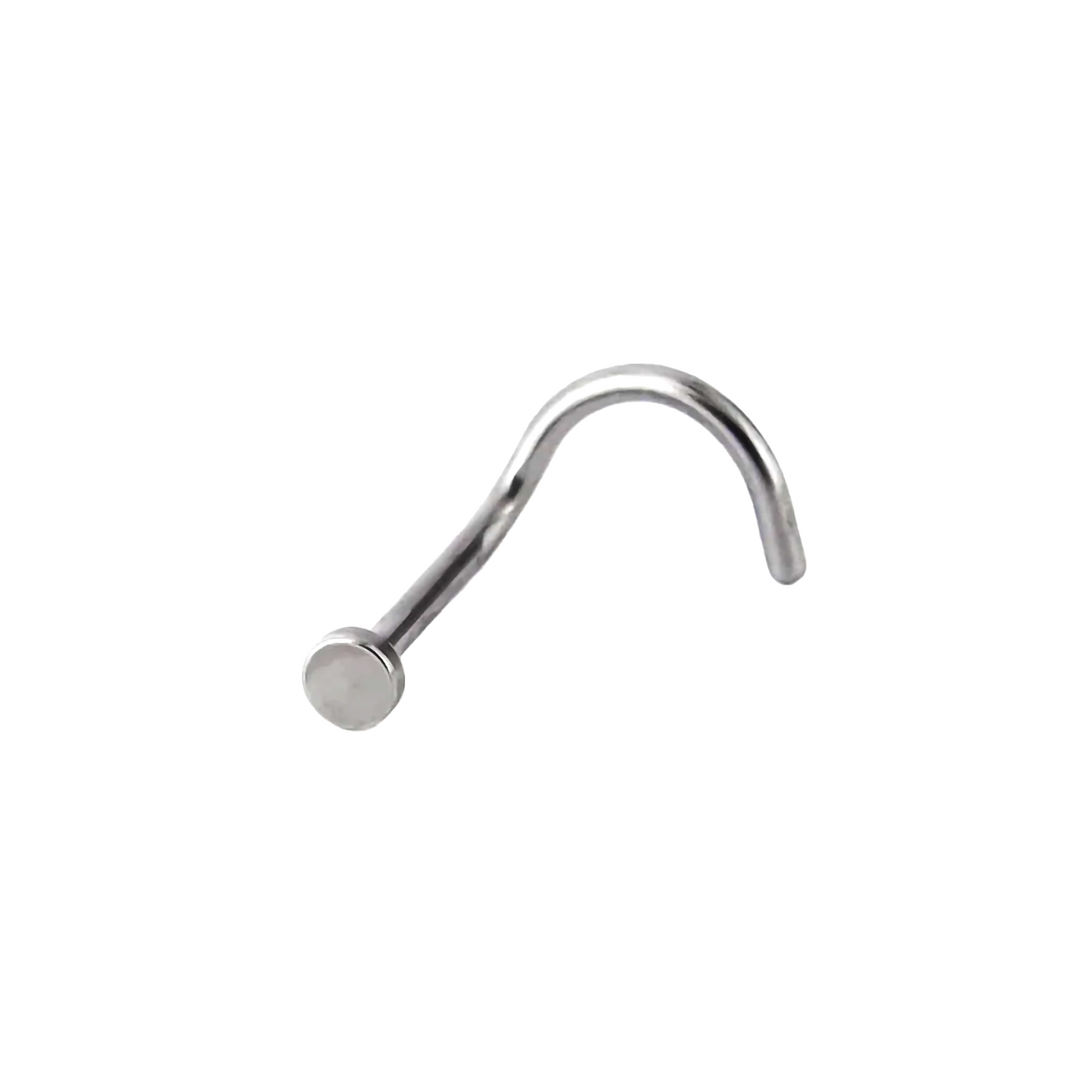 Piercing para nariz com topo disco plano em Titânio ASTM