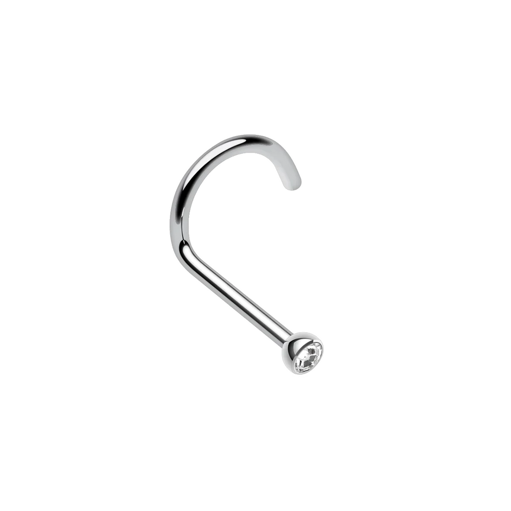 Piercing para nariz com zircónia em Titânio ASTM hipoalergénico