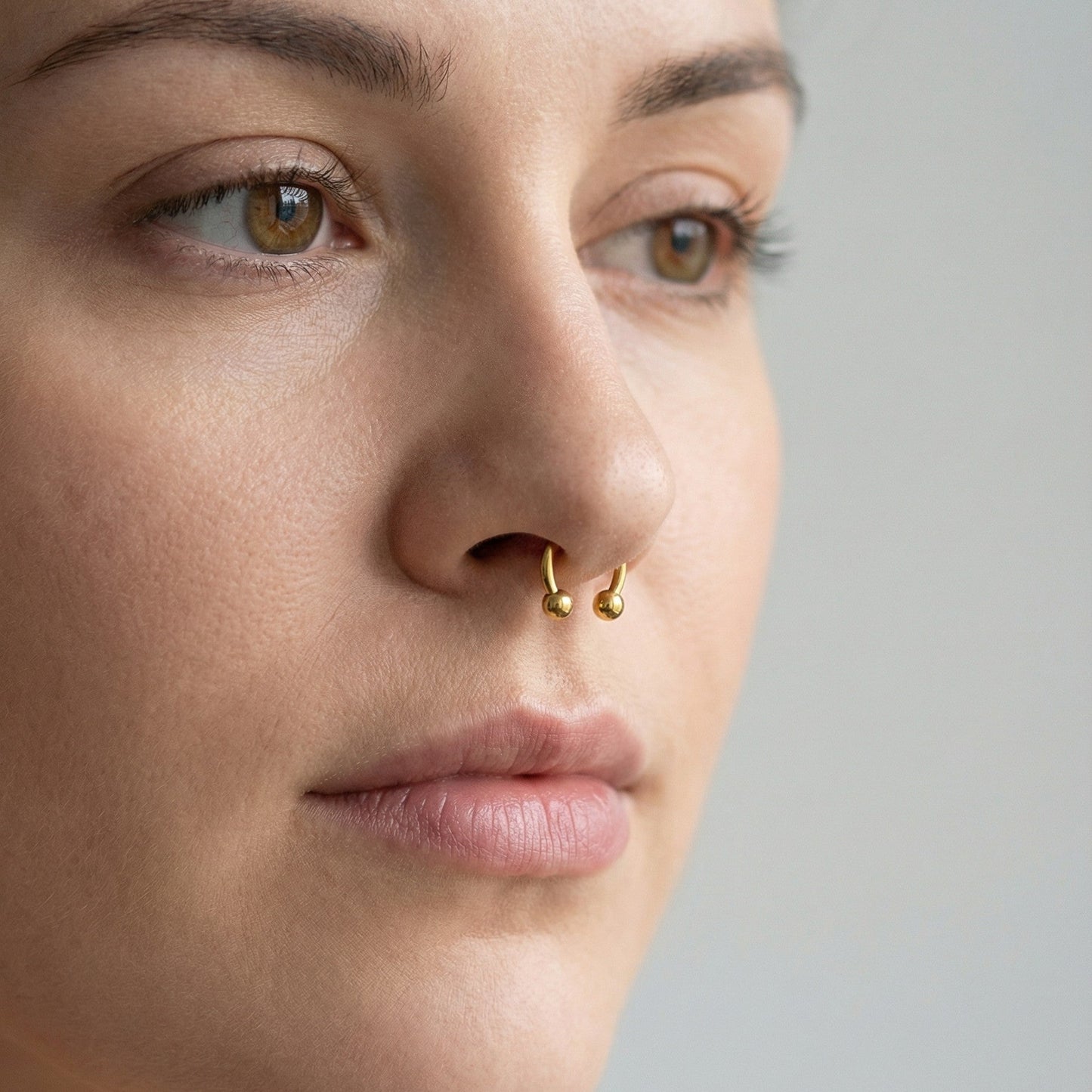 piercing ferradura gold