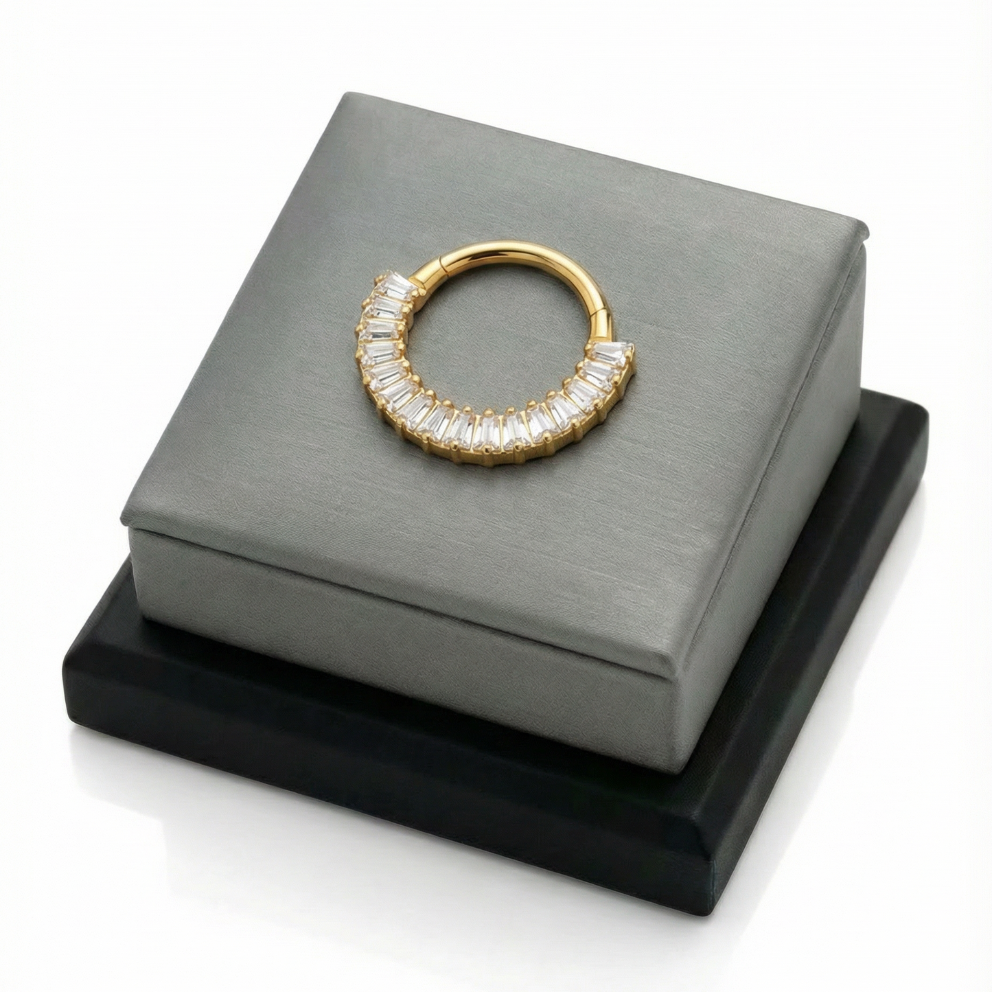 piercing septo - zircónias baguete