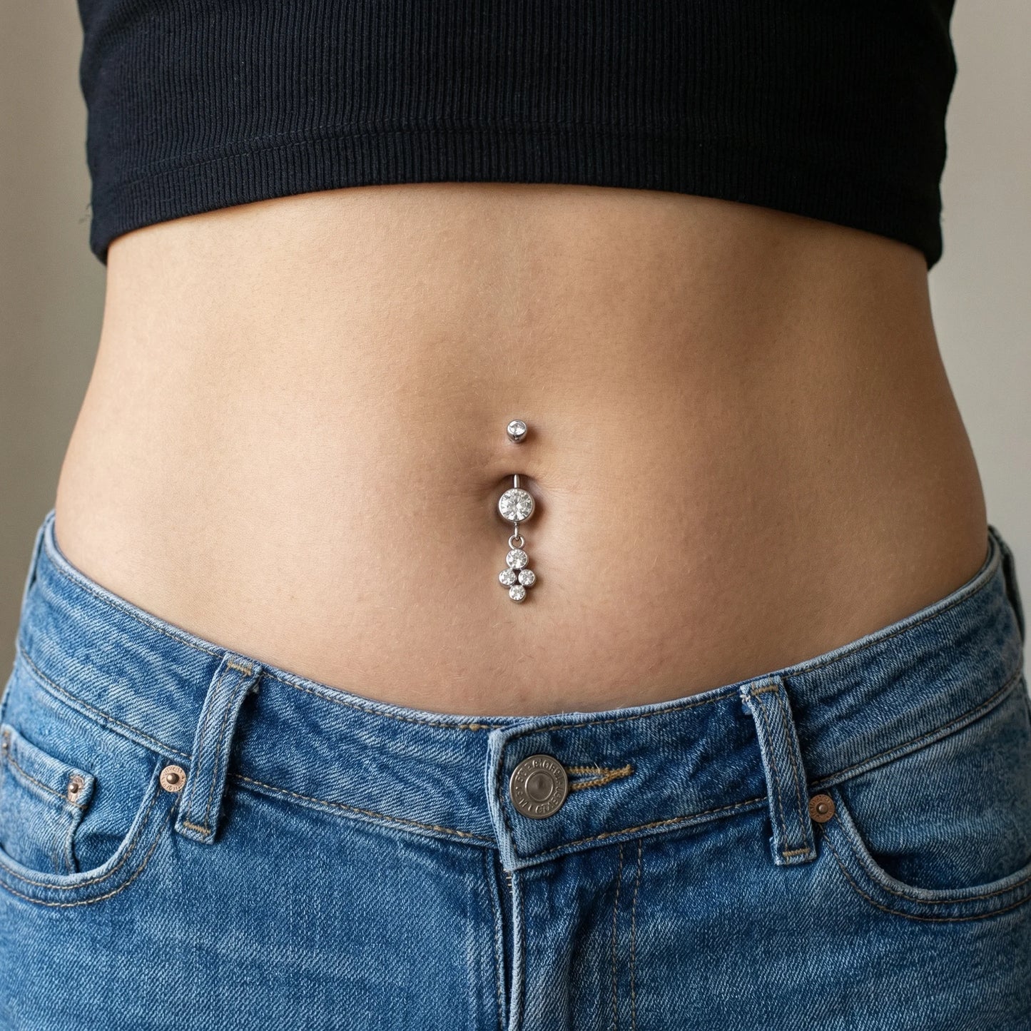 piercing umbigo com pendentes