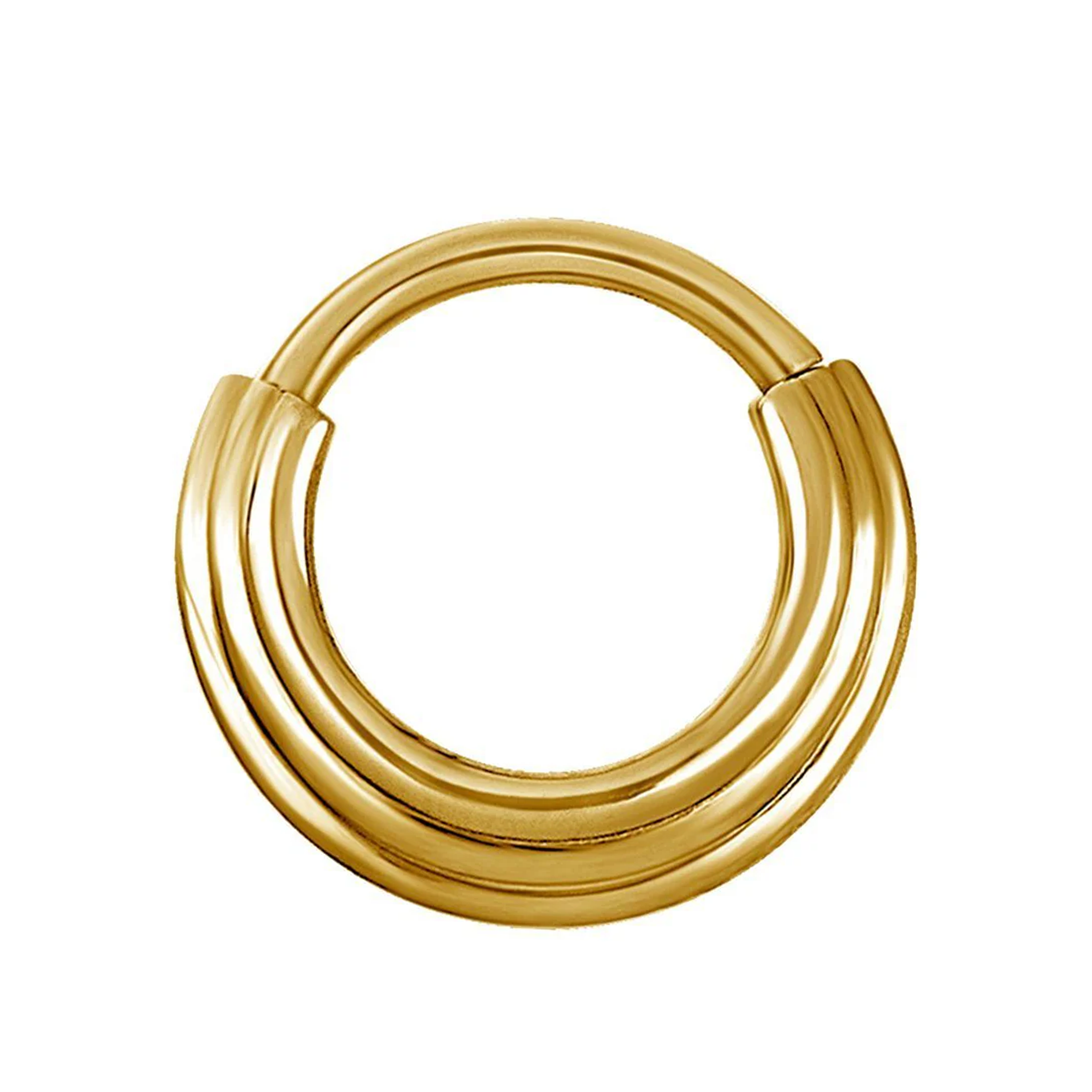 Argola de Três Camadas Clicker Titânio ASTM Gold